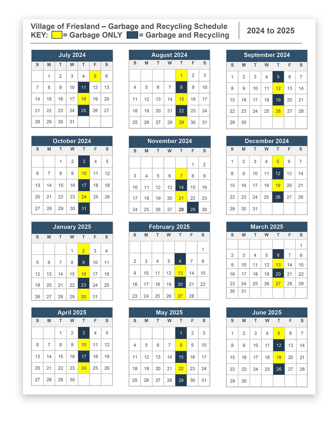 Trash Schedule