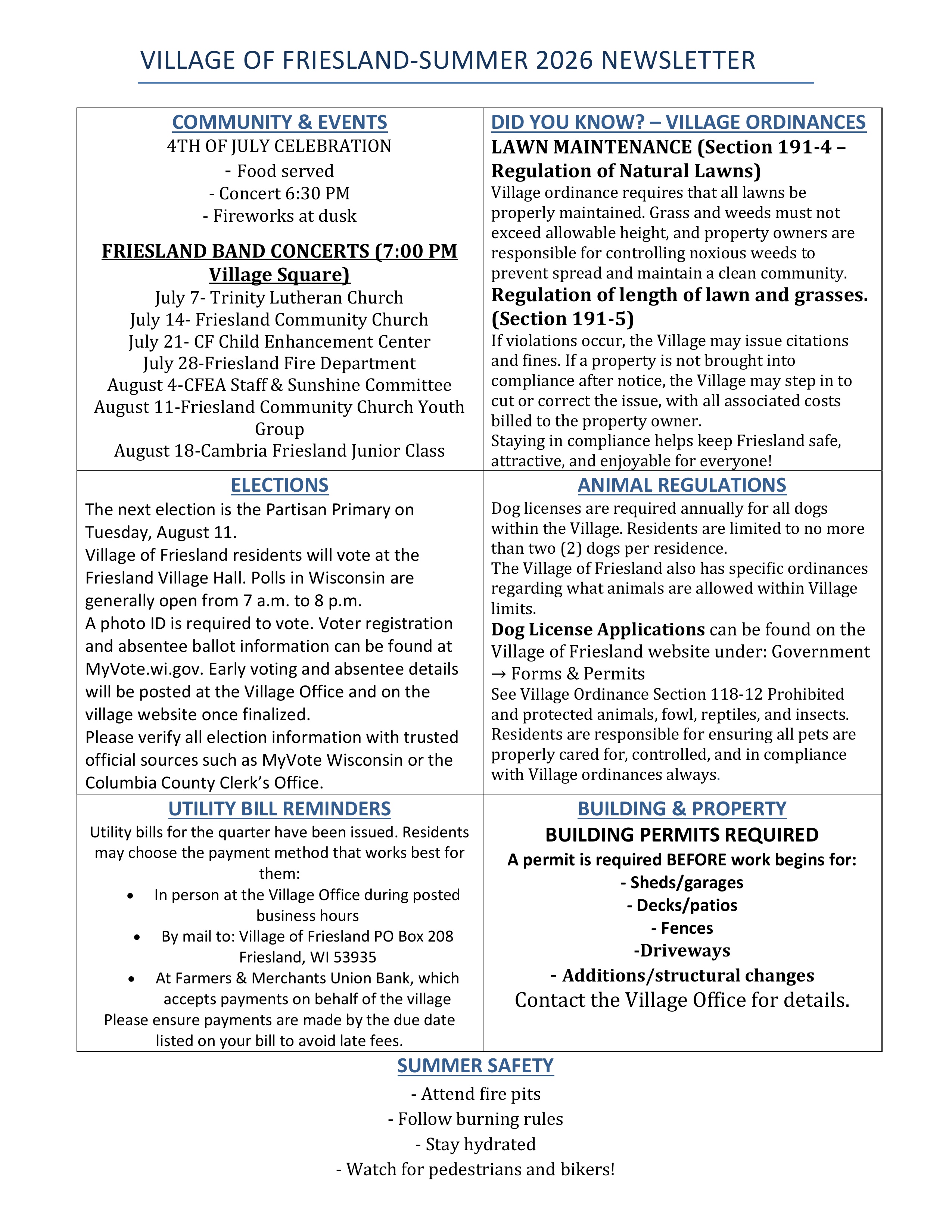 Summer 2025 Newsletter